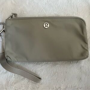 lululemon athletica grey Wristlet Clutch
